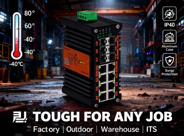 محول شبكة PoE مُدار L2+ صناعي  - مراجعة Sfp+ 10G Managed Switch 8 Port وسعره